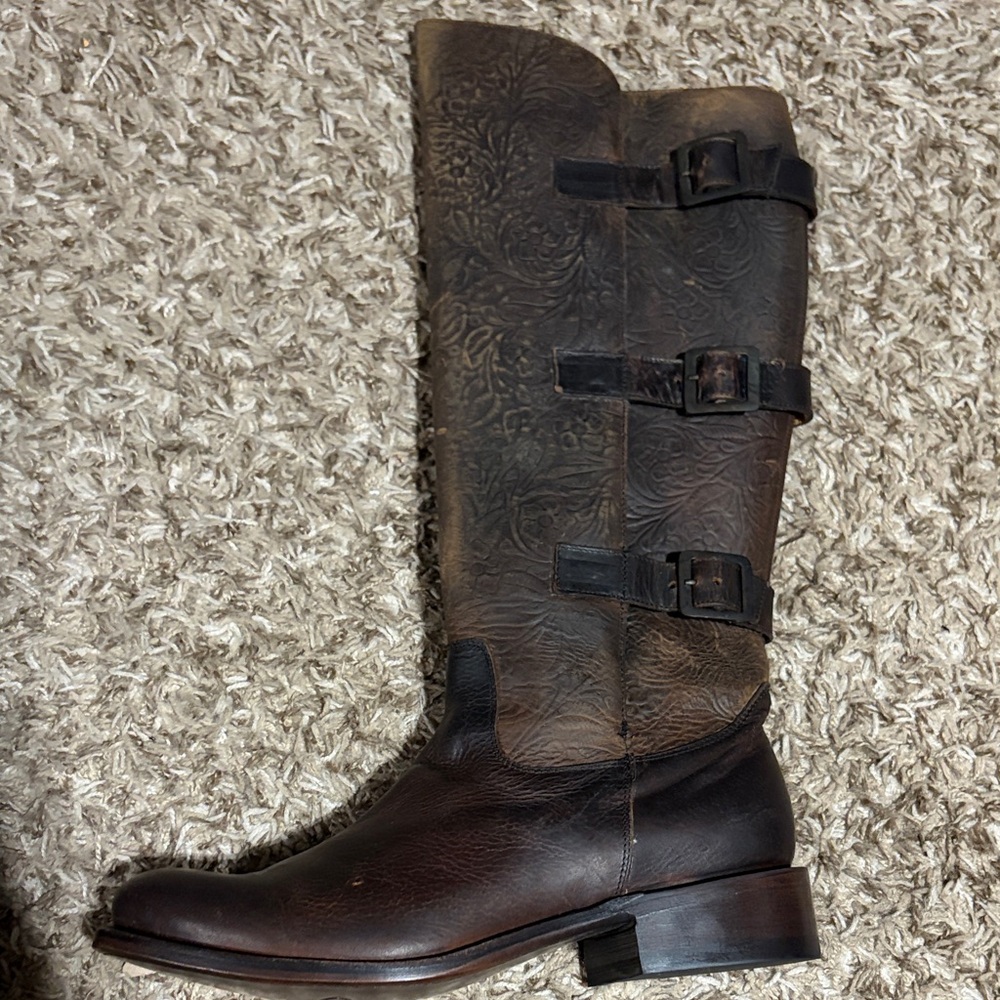 J.B. Dillon Brown Heeled Boots - Picture 3 of 7